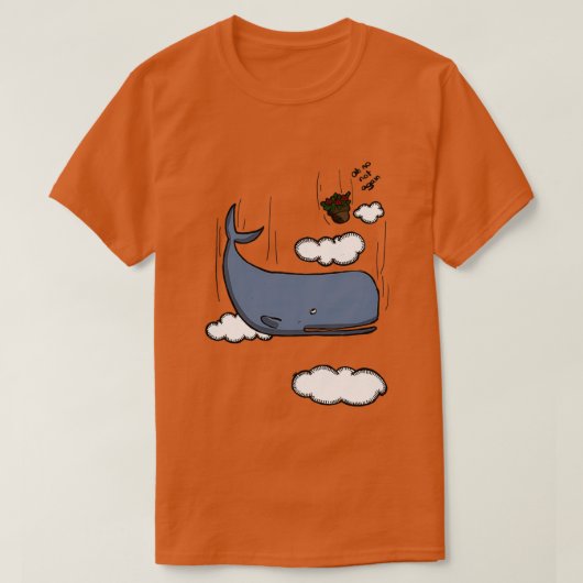 Spermawalvis en petunia's t-shirt (Design voorkant)