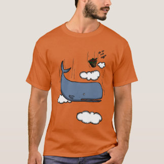 Spermawalvis en petunia's t-shirt