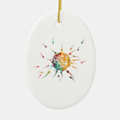 Sperms en eieren keramisch ornament (Voorkant)