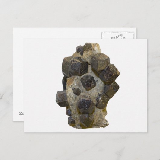 Spessartite in Matrix Briefkaart (Voorkant / Achterkant)