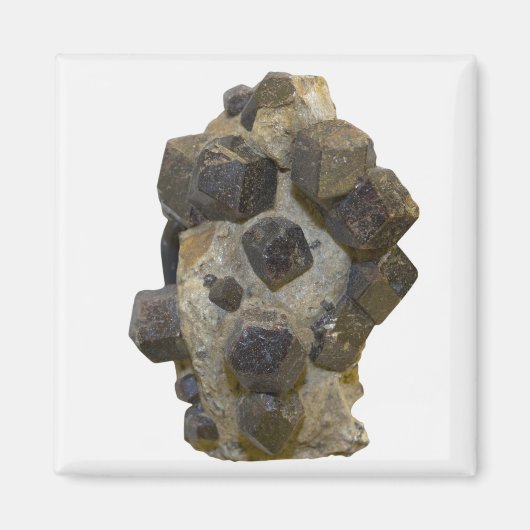 Spessartite in Matrix Magneet (Voorkant)