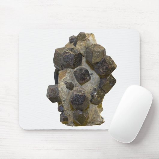 Spessartite in Matrix Muismat (Met muis)