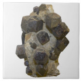 Spessartite in Matrix Tegeltje (Voorkant)