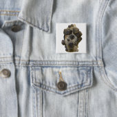 Spessartite in Matrix Vierkante Button 5,1 Cm (In situ)