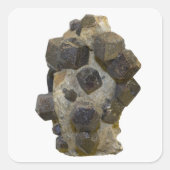 Spessartite in Matrix Vierkante Sticker (Voorkant)