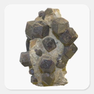 Spessartite in Matrix Vierkante Sticker