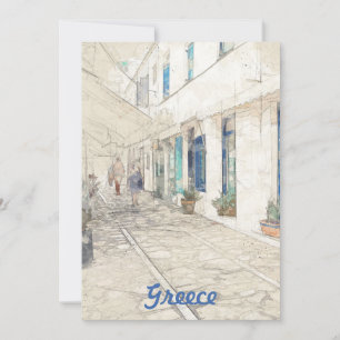Spetses Griekenland Vakantiekaart – Traditioneel G Feestdagenkaart