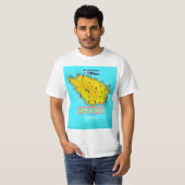 Spetses Grieks eiland kaart reisposter T-shirt (Voorkant volledig)