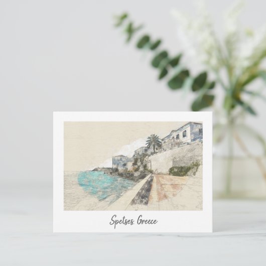 Spetses island, Griekenland Briefkaart (Staand voorkant)