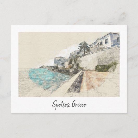 Spetses island, Griekenland  Briefkaart (Voorkant)