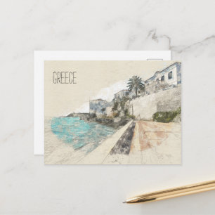 Spetses Island, Griekenland   Reiskunst Briefkaart