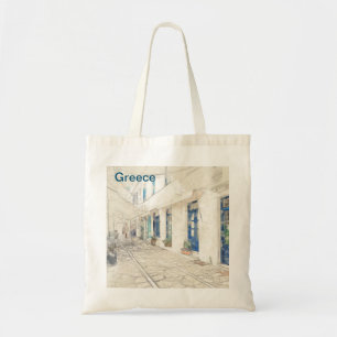 Spetses traditioneel Griekse straten, Griekenland Tote Bag