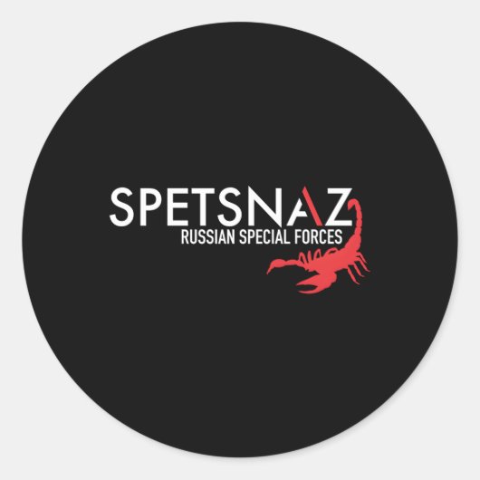 Spetsnaz Russische speciale eenheden Ronde Sticker (Voorkant)