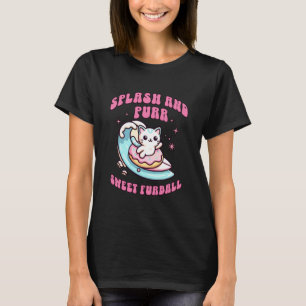 Spetter en snor zoete vacht knappe kat t-shirt