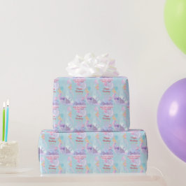 Spetter in een Zeemeermin Verjaardagsfeest! Cadeaupapier