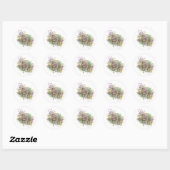 Spetter Mardi Gras collage Ronde Sticker (Vel)