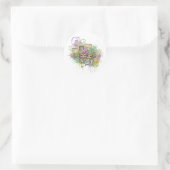 Spetter Mardi Gras collage Ronde Sticker (Tas)