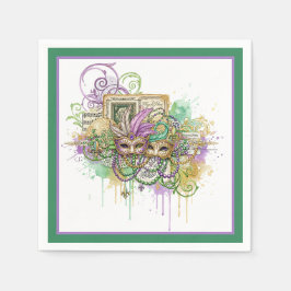 Spetter Mardi Gras collage Servet