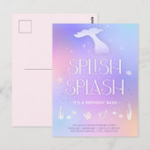 Spetter Spat Grilleg Vonkelende Zeemeermin Verjaar Briefkaart (Voorkant / Achterkant)