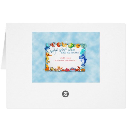 Spetter Spat Meisje Unieke Achtste Zwembad Verjaar (Achterkant Horizontaal)