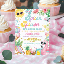 Spetter Spat Meisje Zwembad Feest Zomer Baby Showe