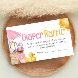 Spetter Spat Summer Baby Shower Luier Raffle Informatiekaartje