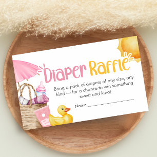 Spetter Spat Summer Baby Shower Luier Raffle Informatiekaartje