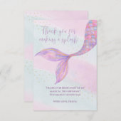 Spetter Spat Zeemeermin Bedankkaart (Voorkant / Achterkant)