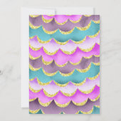 Spetter spat zeemeermin uitnodiging (Achterkant)