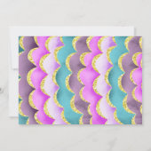 Spetter Spat Zeemeermin Verjaardag Foto Uitnodigin Kaart (Achterkant)