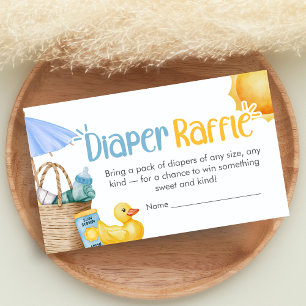 Spetter Spat Zomer Baby Shower Luier Raffle Informatiekaartje