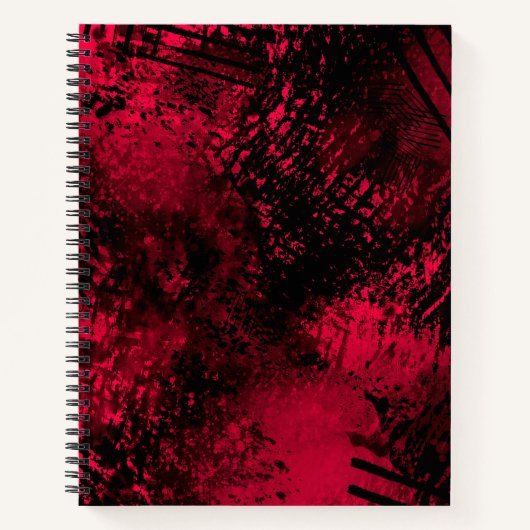 Spettereffect Rood & Zwart Notitieboek (Voorkant)