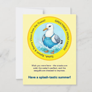Spetterend fantastische zomer Hawaii vogel groet Briefkaart