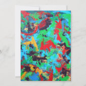Spetterend handgeschilderde abstracte kunst kaart (Achterkant)