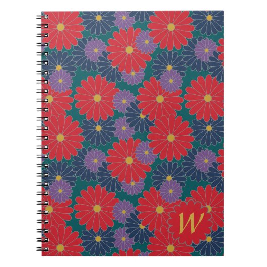 Spetterend herfst bloemen notitieboek (Voorkant)