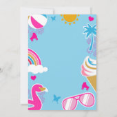 Spetterend tien zwembad feest verjaardagsmeisje zo kaart (Achterkant)