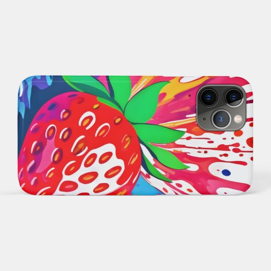 Spetterende aardbeiensplash Case-Mate iPhone case (Achterkant (horizontaal))