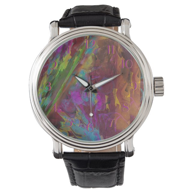 Spetterende Achteruit Kijkende Horloge (Voorkant)