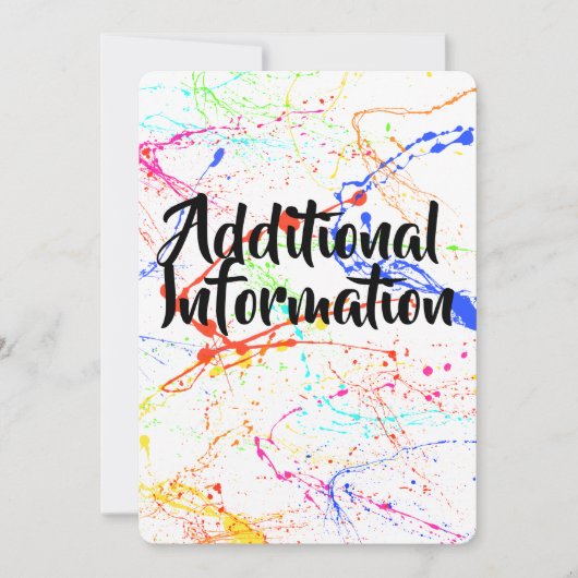 Spetterende Extra Informatiekaart Kaart (Voorkant)