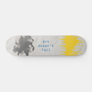 Spetterende kunst ontwerp. Combinatie van zwart en Persoonlijk Skateboard