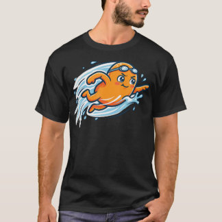 Spetterende Oranje Zomer Vibes Zwembad T-shirt