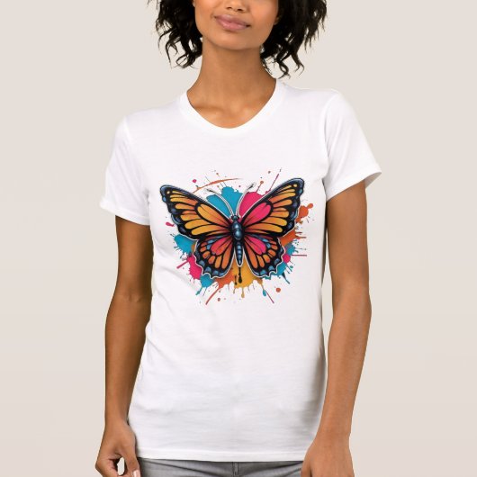 spetterende vlinder t-shirt (Voorkant)