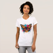 spetterende vlinder t-shirt (Voorkant volledig)