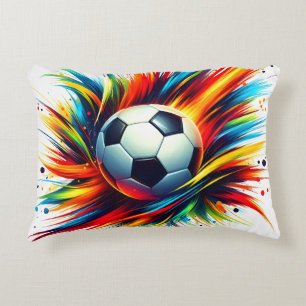Spetterende Voetbal Futuristische Voetbal Abstract Accent Kussen