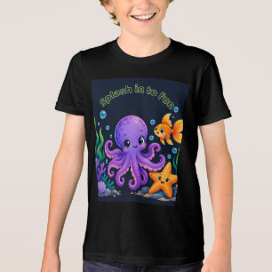 Spetterpret met Oceaangezellige T-Shirt – Octopus,