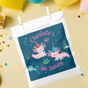 Spetterpret op de Axolotl-verjaardag Bedankzakje