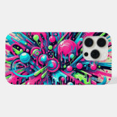 Spetters Chaos: neonverfspetters iPhone Hoesje (Achterkant horizontaal)