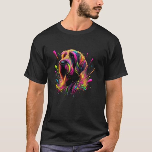 Spetters Kunst Draadharige Pointing Griffon T-shirt (Voorkant)
