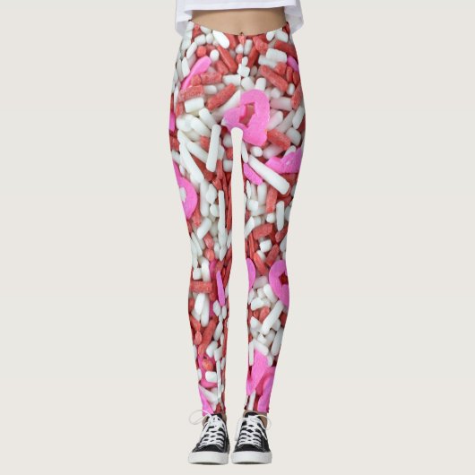 Spetters met harten Broek Leggings (Voorkant)