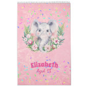 Spetters Olifant Boho Bloemen Meisjes NAAM Cadeau Kalender (Hoes)